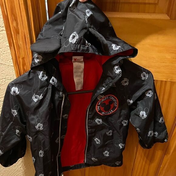 Disney junior size 4T Mickey Mouse rain jacket - Picture 1 of 10